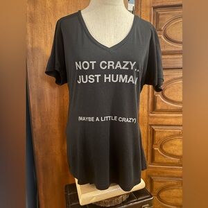 good hYOUman Black Graphic Tee